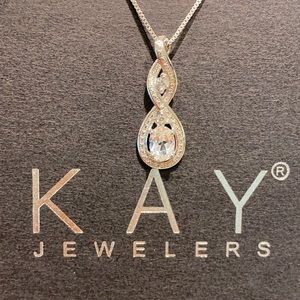 Sterling Silver White Sapphire Necklace